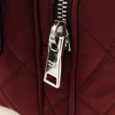 PRADA Shoulder Bag Nylon Bordeaux Silver Auth 181261M-20