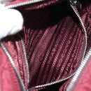 PRADA Shoulder Bag Nylon Bordeaux Silver Auth 181261M-26