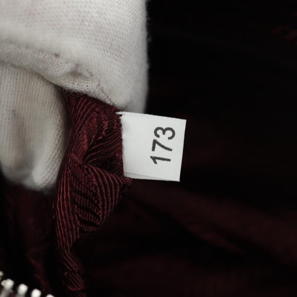 PRADA Shoulder Bag Nylon Bordeaux Silver Auth 181261M