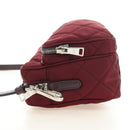 PRADA Shoulder Bag Nylon Bordeaux Silver Auth 181261M-3