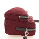 PRADA Shoulder Bag Nylon Bordeaux Silver Auth 181261M-4