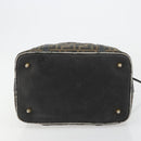 FENDI Zucca Canvas Hand Bag Black Brown Auth 181262-10