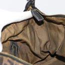 FENDI Zucca Canvas Hand Bag Black Brown Auth 181262-22