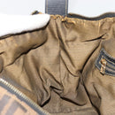 FENDI Zucca Canvas Hand Bag Black Brown Auth 181262-23