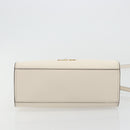 MICHAEL KORS Tote Bag Leather 2way White Gold Auth 181263A-5