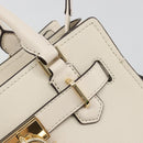MICHAEL KORS Tote Bag Leather 2way White Gold Auth 181263A-22