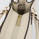 MICHAEL KORS Tote Bag Leather 2way White Gold Auth 181263A-10