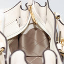 MICHAEL KORS Tote Bag Leather 2way White Gold Auth 181263A-24