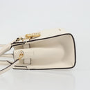 MICHAEL KORS Tote Bag Leather 2way White Gold Auth 181263A-4