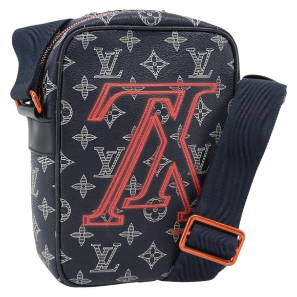 LOUIS VUITTON Monogram Ink Upside Down Danube PM Bag Navy M43678 LV Auth 181264