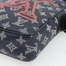 LOUIS VUITTON Monogram Ink Upside Down Danube PM Tas Marineblauw M43678 LV Auth 181264-9