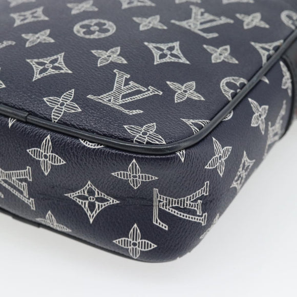 LOUIS VUITTON Monogram Ink Upside Down Danube PM Bag Navy M43678 LV Auth 181264