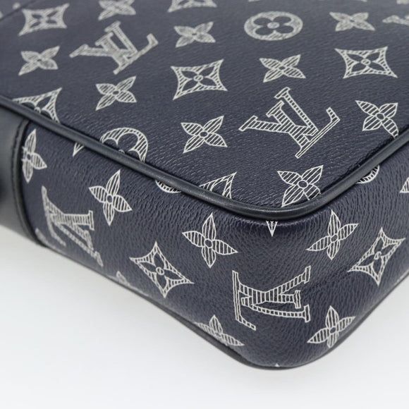 LOUIS VUITTON Monogram Ink Upside Down Danube PM Bag Navy M43678 LV Auth 181264
