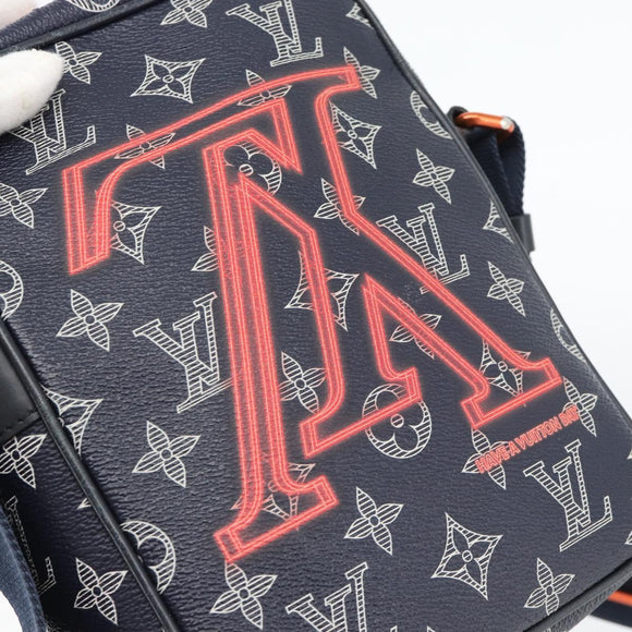 LOUIS VUITTON Monogram Ink Upside Down Danube PM Bag Navy M43678 LV Auth 181264