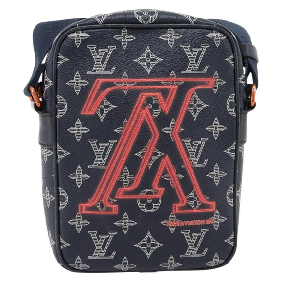 LOUIS VUITTON Monogram Ink Upside Down Danube PM Bag Navy M43678 LV Auth 181264