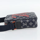 LOUIS VUITTON Monogram Ink Upside Down Danube PM Bag Navy M43678 LV Auth 181264-3