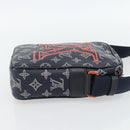 LOUIS VUITTON Monogram Ink Upside Down Danube PM Bag Navy M43678 LV Auth 181264-4