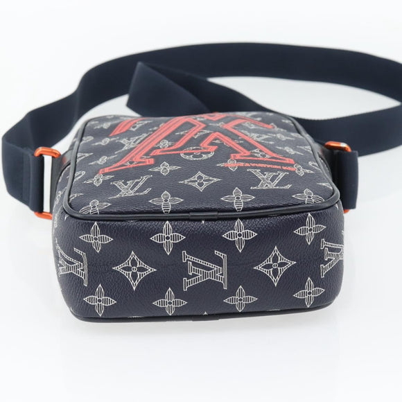 LOUIS VUITTON Monogram Ink Upside Down Danube PM Bag Navy M43678 LV Auth 181264