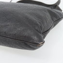 GUCCI GG Canvas Guccissima Bag Leather Dark Brown Silver 201446 Auth 181269-10