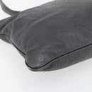 GUCCI GG Canvas Guccissima Bag Leather Dark Brown Silver 201446 Auth 181269-11