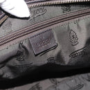 GUCCI GG Canvas Guccissima Bag Leather Dark Brown Silver 201446 Auth 181269-15