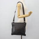GUCCI GG Canvas Guccissima Bag Leather Dark Brown Silver 201446 Auth 181269-22