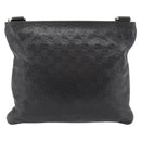 GUCCI GG Canvas Guccissima Bag Leather Dark Brown Silver 201446 Auth 181269-3