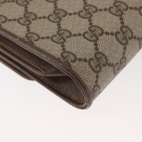 GUCCI GG Supreme Shoulder Bag PVC Beige Gold 904 02 050 Auth 181272