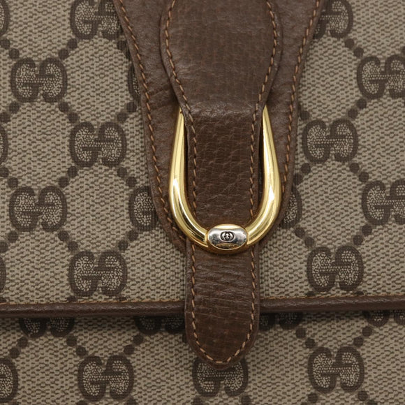 GUCCI GG Supreme Shoulder Bag PVC Beige Gold 904 02 050 Auth 181272