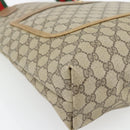 GUCCI GG Supreme Web Sherry Line Tote Bag PVC Beige Red 39 02 003 Auth 181273A-14