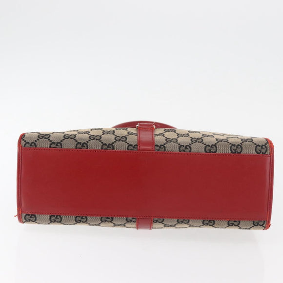 GUCCI GG Canvas Jackie Shoulder Bag Beige Gold 002 1067 2123 Auth 181276