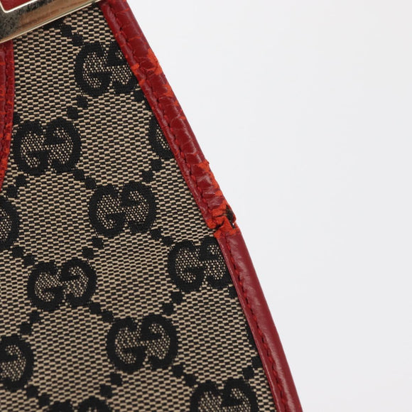 GUCCI GG Canvas Jackie Shoulder Bag Beige Gold 002 1067 2123 Auth 181276