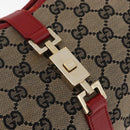 GUCCI GG Canvas Jackie Shoulder Bag Beige Gold 002 1067 2123 Auth 181276-16