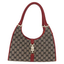 GUCCI GG Canvas Jackie Shoulder Bag Beige Gold 002 1067 2123 Auth 181276-2