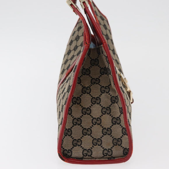 GUCCI GG Canvas Jackie Shoulder Bag Beige Gold 002 1067 2123 Auth 181276