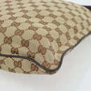 GUCCI GG Canvas Umhängetasche Beige Silber 132907 Auth 181277-8