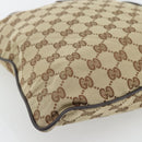 GUCCI GG Canvas Umhängetasche Beige Silber 132907 Auth 181277-15