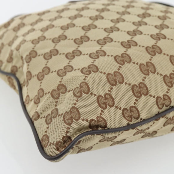 GUCCI GG Canvas Umhängetasche Beige Silber 132907 Auth 181277