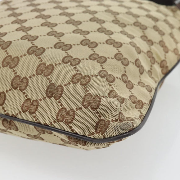GUCCI GG Canvas Umhängetasche Beige Silber 132907 Auth 181277