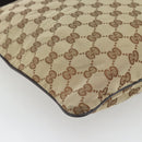 GUCCI GG Canvas Umhängetasche Beige Silber 132907 Auth 181277-17