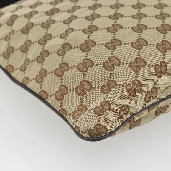 GUCCI GG Canvas Umhängetasche Beige Silber 132907 Auth 181277