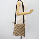 GUCCI GG Canvas Umhängetasche Beige Silber 132907 Auth 181277-23