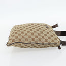 GUCCI GG Canvas Umhängetasche Beige Silber 132907 Auth 181277-4