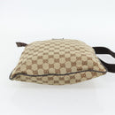 GUCCI GG Canvas Umhängetasche Beige Silber 132907 Auth 181277-5