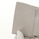 CELINE Triomphe Wallet Leather Beige Gold Auth 181278M-15