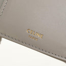 CELINE Triomphe Wallet Leather Beige Gold Auth 181278M-18