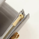 CELINE Triomphe Wallet Leather Beige Gold Auth 181278M-22