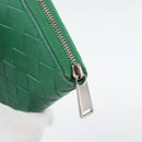 BOTTEGA VENETA INTRECCIATO Long Wallet Leather Green Silver Auth 181279-8
