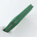BOTTEGA VENETA INTRECCIATO Long Wallet Leather Green Silver Auth 181279-5