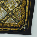 HERMES Carre 90 Scarf Silk ”MARE NOSTRUM” Black Auth 181284V-10